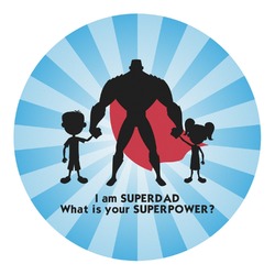 Super Dad Round Decal