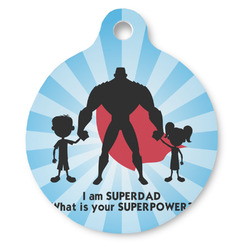 Super Dad Round Pet ID Tag - Large