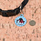 Super Dad Round Pet ID Tag - Small - In Context