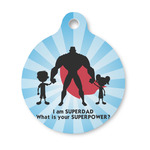 Super Dad Round Pet ID Tag - Small