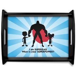 Super Dad Black Wooden Tray - Large