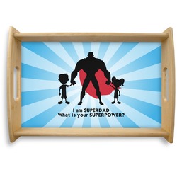 Super Dad Natural Wooden Tray - Small