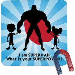 Super Dad Square Fridge Magnet