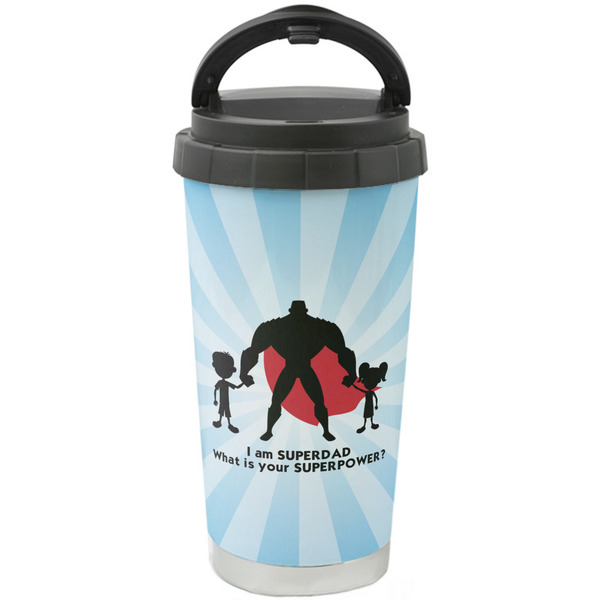 Custom Super Dad Stainless Steel Coffee Tumbler