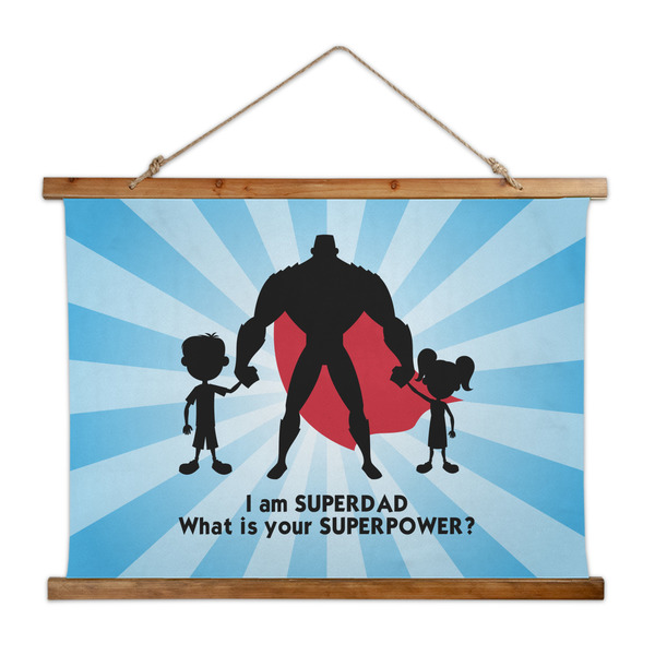 Custom Super Dad Wall Hanging Tapestry - Wide