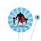 Super Dad White Plastic 5.5" Stir Stick - Round - Closeup