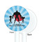 Super Dad White Plastic 5.5" Stir Stick - Single Sided - Round - Front & Back