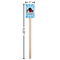 Super Dad Wooden 6.25" Stir Stick - Rectangular - Dimensions