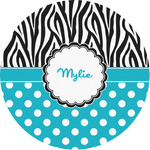 Dots & Zebra Multipurpose Round Labels - 1" (Personalized)