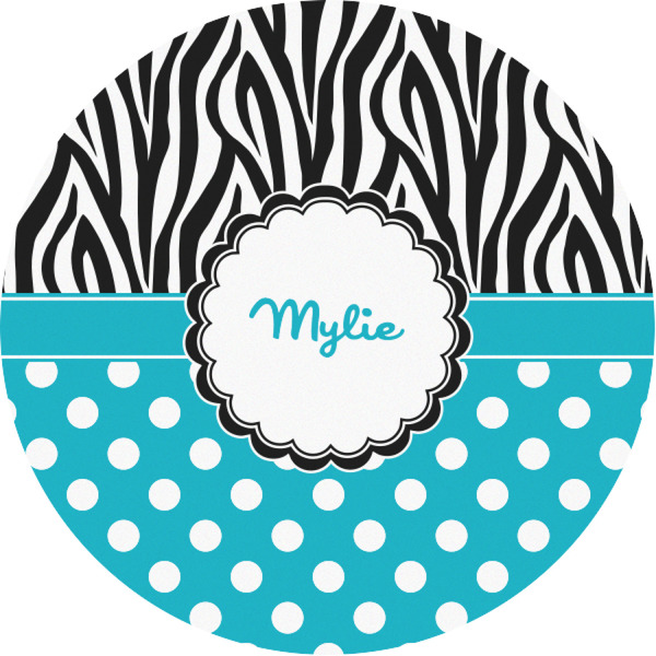 Custom Dots & Zebra Multipurpose Round Labels - 1" (Personalized)