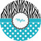 Dots & Zebra 1" Multipurpose Round Labels - Single Sticker