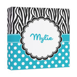 Dots & Zebra Canvas Print - 12x12 (Personalized)