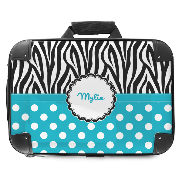 Custom Dots & Zebra Hard Shell Briefcase - 18" (Personalized)