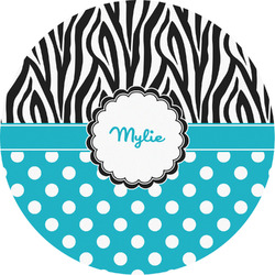 Dots & Zebra Multipurpose Round Labels - 2" (Personalized)