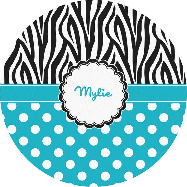 Custom Dots & Zebra Multipurpose Round Labels - 2" (Personalized)