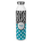 Dots & Zebra 20oz Stainless Steel Water Bottle - Full Print (Personalized)