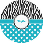 Dots & Zebra Multipurpose Round Labels - Custom Sized (Personalized)