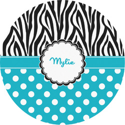 Dots & Zebra Multipurpose Round Labels - 3" (Personalized)