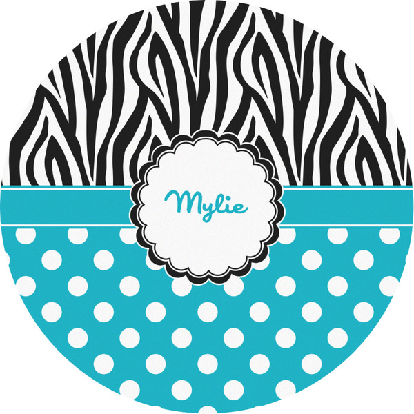 Custom Dots & Zebra Multipurpose Round Labels - 3" (Personalized)