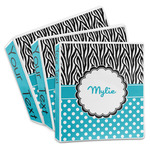 Dots & Zebra 3-Ring Binder (Personalized)