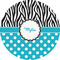 Dots & Zebra 5" Multipurpose Round Label - Single Sticker