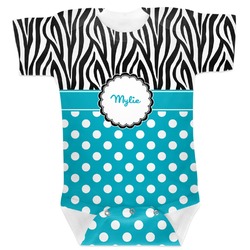Dots & Zebra Baby Bodysuit 12-18 (Personalized)