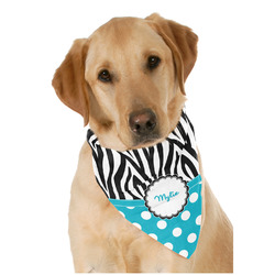 Dots & Zebra Dog Bandana Scarf w/ Name or Text