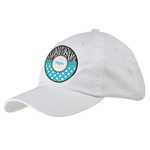 Dots & Zebra Baseball Cap - White (Personalized)