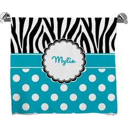 Dots & Zebra Bath Towel (Personalized)