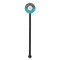 Dots & Zebra Black Plastic 5.5" Stir Stick - Round - Single Stick