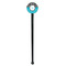 Dots & Zebra Black Plastic 7" Stir Stick - Round - Single Stick