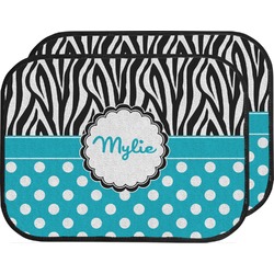 Dots & Zebra Car Floor Mats (Back Seat) (Personalized)