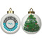 Dots & Zebra Ceramic Christmas Ornament - X-Mas Tree (APPROVAL)