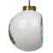 Dots & Zebra Ceramic Christmas Ornament - Xmas Tree (Side View)