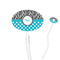 Dots & Zebra Clear Plastic 7" Stir Stick - Oval - Closeup