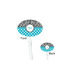 Dots & Zebra Clear Plastic 7" Stir Stick - Oval - Front & Back