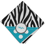 Dots & Zebra Cloth Dinner Napkin - Single w/ Name or Text