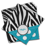 Dots & Zebra Cloth Dinner Napkins - Set of 4 w/ Name or Text