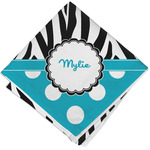 Dots & Zebra Cloth Napkin w/ Name or Text