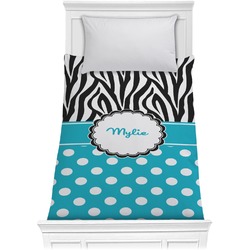 Dots & Zebra Comforter - Twin XL (Personalized)