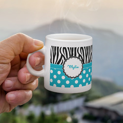 Dots & Zebra Single Shot Espresso Cup - Single (Personalized)