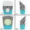 Dots & Zebra French Fry Favor Box - Front & Back View