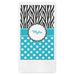 Dots & Zebra Guest Napkins - Full Color - Embossed Edge (Personalized)