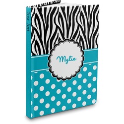 Dots & Zebra Hardbound Journal - 5.75" x 8" (Personalized)