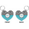 Dots & Zebra Heart Keychain (Front + Back)