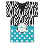 Dots & Zebra Jersey Bottle Cooler (Personalized)