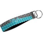 Dots & Zebra Webbing Keychain Fob - Large (Personalized)