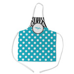 Dots & Zebra Kid's Apron w/ Name or Text