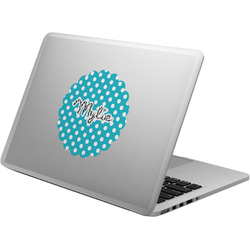 Dots & Zebra Laptop Decal (Personalized)