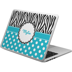 Dots & Zebra Laptop Skin - Custom Sized w/ Name or Text